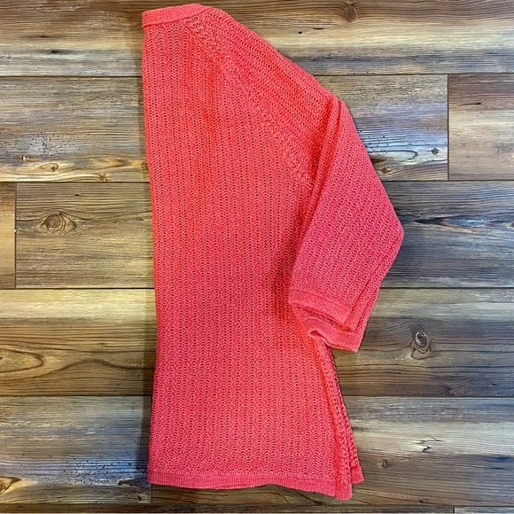 Women’s Coldwater Creek Sz M Coral Cardigan Sweater - Picture 2 of 4